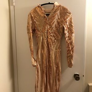 Fashion Nova Gold dress .